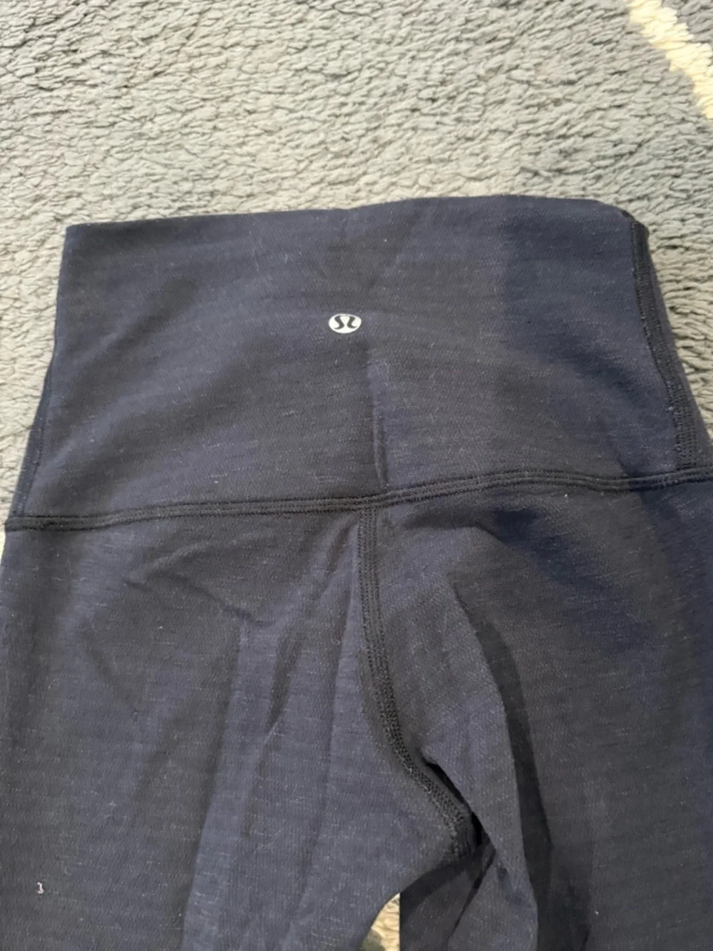 Lululemon High Waisted Heathered Deep Coal Leggings